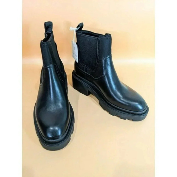 ASH Metro Women Black Color Leather Chelsea Ankle Boot Size 35 M - Picture 4 of 9